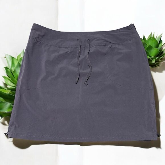 Green Tea Skort XXL Purple Gray Pull On Drawstring Pockets Casual Activewear - Picture 1 of 3